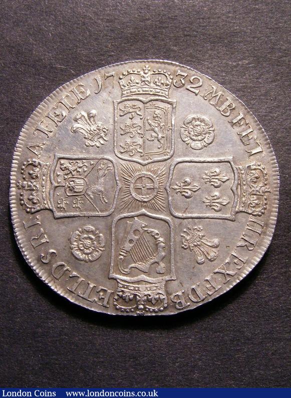 Crown 1732 Roses and Plumes ESC 117 EF with a few light contact marks on the obverse : English Coins : Auction 129 : Lot 1161