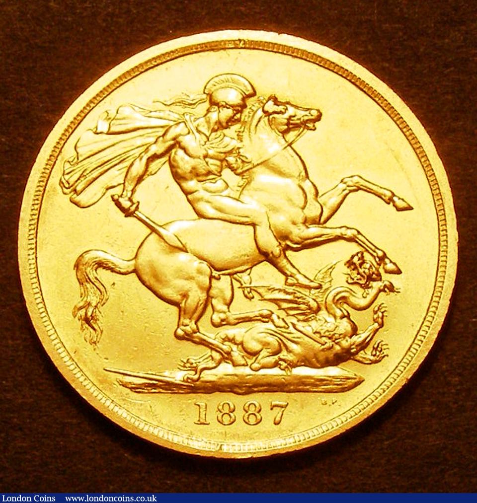 London Coins : A129 : Lot 1993 : Two Pounds 1887 Proof Pattern or Trial utilising dies from the small B.P. currency issue. While the ...