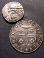 London Coins : A129 : Lot 846 : Portugal 400 Reis 1812 KM 331 VF along with an Indian Princely States Silver Rupee