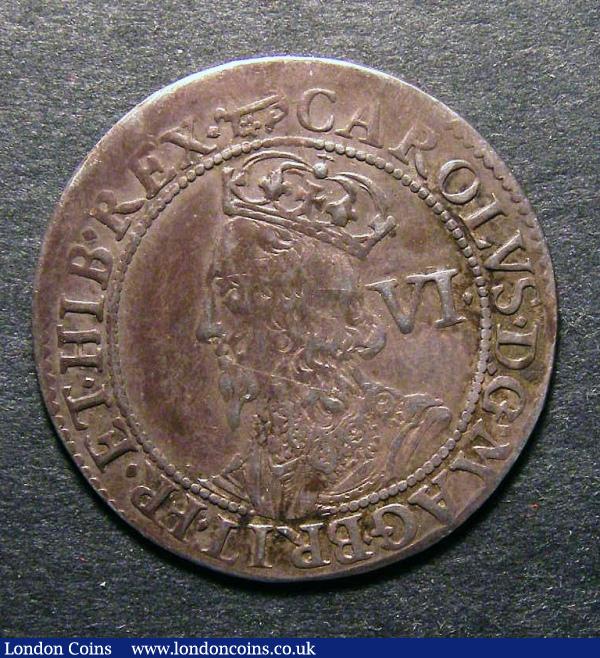 Sixpence Charles I Briot's Second Milled Coinage S.2860 CHISTO error legend, VF with some flan reduction marks as often on this type : Hammered Coins : Auction 130 : Lot 1007