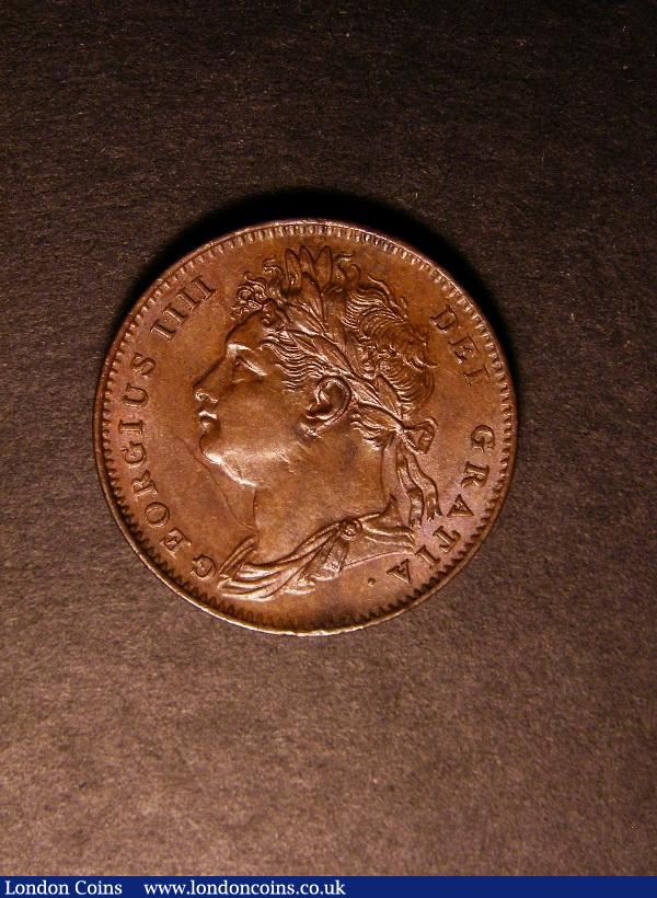 Farthing 1825 Peck 1414 Obverse 1 A/UNC with some light contact marks : English Coins : Auction 130 : Lot 1155