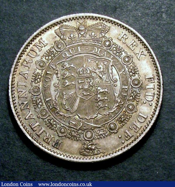 London Coins : A130 : Lot 1328 : Halfcrown 1817 Bull Head S over I in PENSE unlisted by ESC, Davies or Spink A/UNC with a small s...