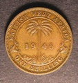 London Coins : A130 : Lot 476 : British West Africa Shilling 1946H FT75 KM#23 Fine/Good Fine Very Rare with no price listed in the F...