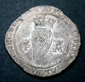 London Coins : A130 : Lot 522 : Ireland Shilling 1555 Philip and Mary S.6500 base silver issue, mintmark Portcullis VF with exce...