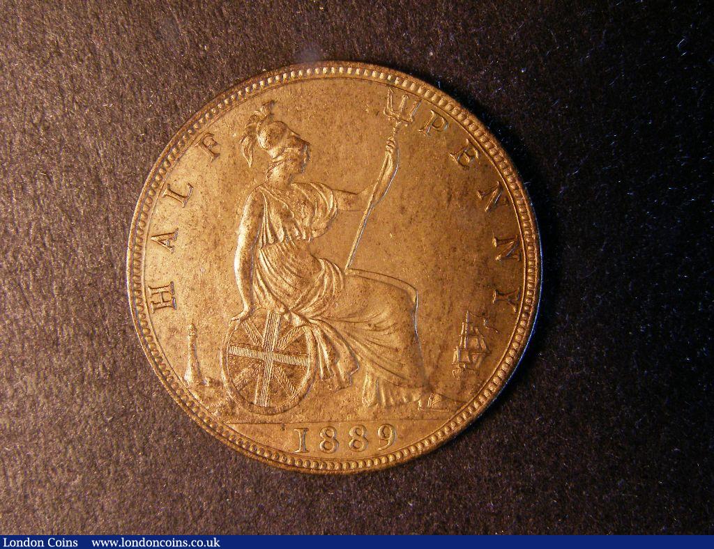 Halfpenny 1889 9 over 8 Freeman 361 dies 17+S CGS UNC 80 : Certified Coins : Auction 132 : Lot 1410
