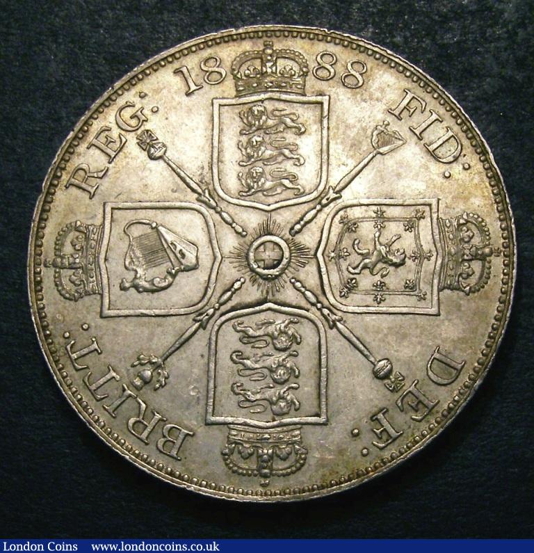 Double Florin 1888 Inverted I in VICTORIA ESC 397A EF toned : English Coins : Auction 132 : Lot 931