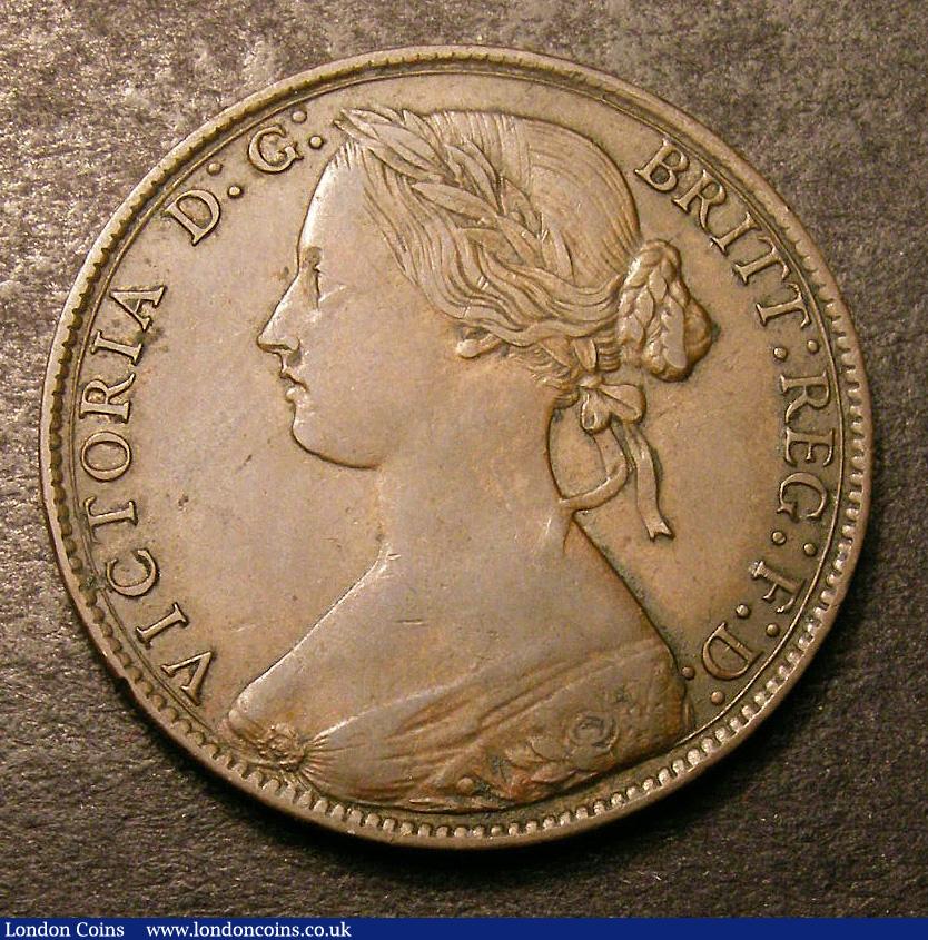 Penny 1861 Freeman 28 dies 5+G NVF/VF with a metal flaw in the reverse field, we note an example in Auction A130 described as 'Fine/Good Fine with green patina and surface marks through 