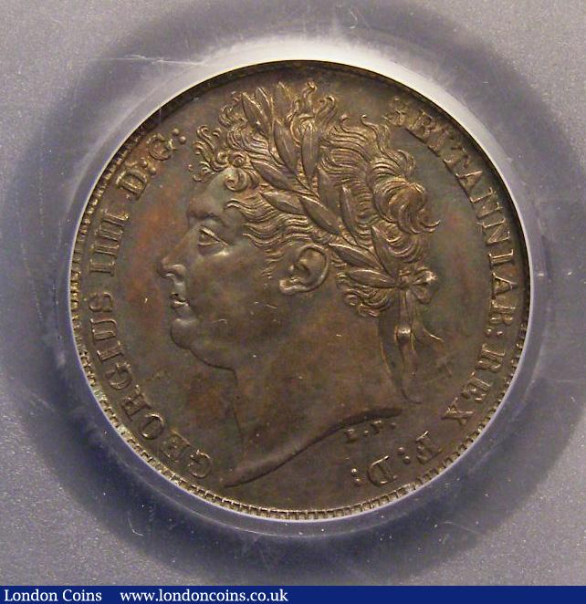 Sixpence 1821 BBITANNIAR ESC 1656 nicely toned Unc and graded UNC 80 by CGS extremely rare in this high grade with Spink giving no price above EF which they list at £800 : Certified Coins : Auction 133 : Lot 1119