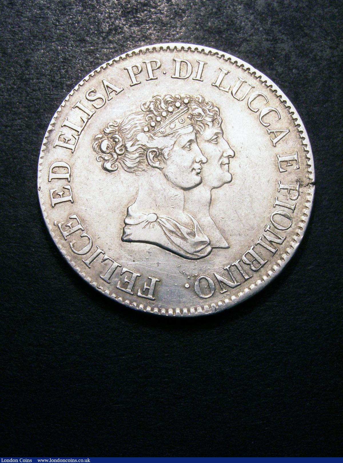 Italian States - Lucca 5 Franchi 1805 KM#24.1 VF with a flan crack at 3 o'clock on the obverse : World Coins : Auction 133 : Lot 1394
