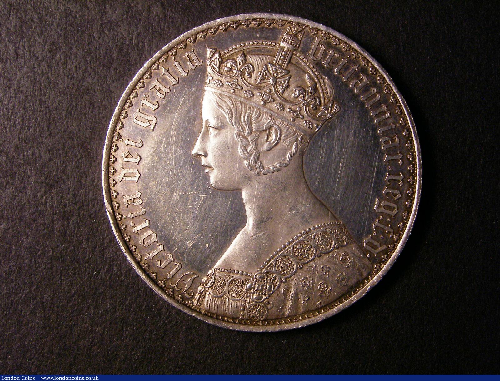Crown 1847 Gothic ESC 288 UNDECIMO EF with some contact marks and hairlines in the obverse field : English Coins : Auction 133 : Lot 261