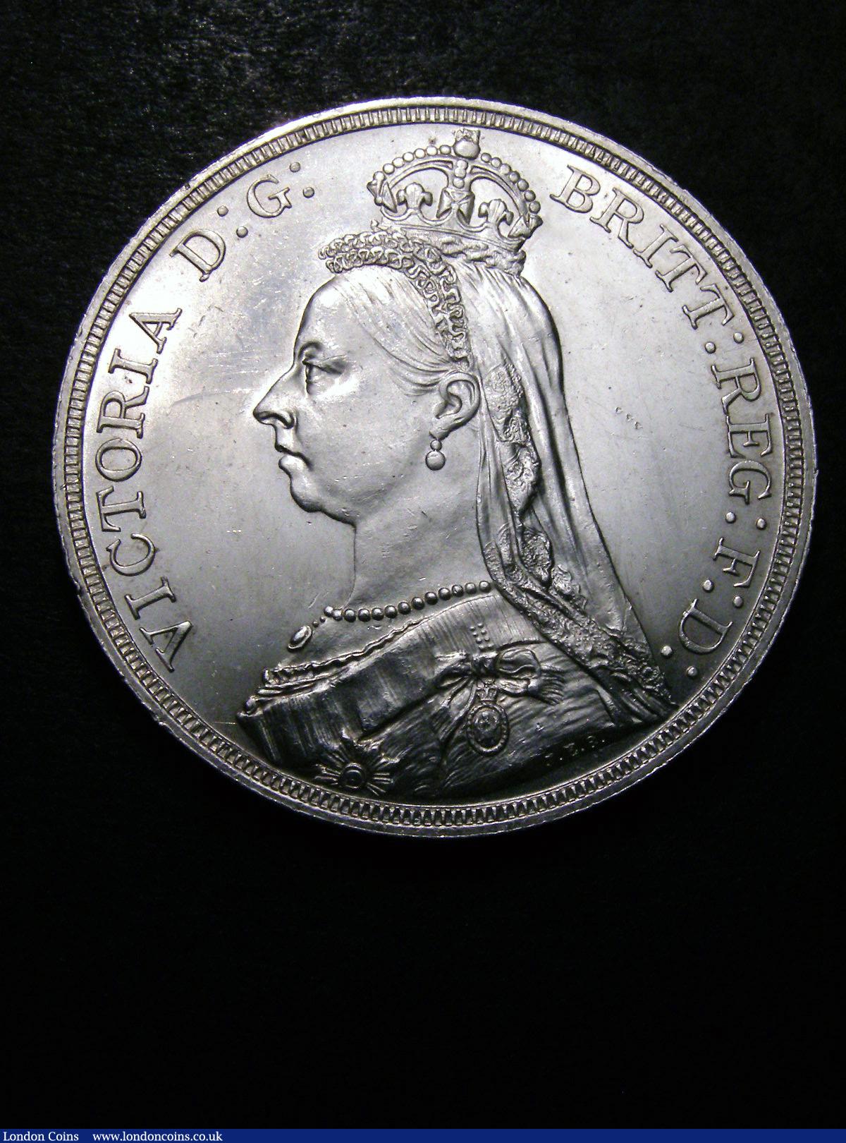 Crown 1887 ESC 296 Lustrous UNC with a few contact marks and hairlines : English Coins : Auction 133 : Lot 263