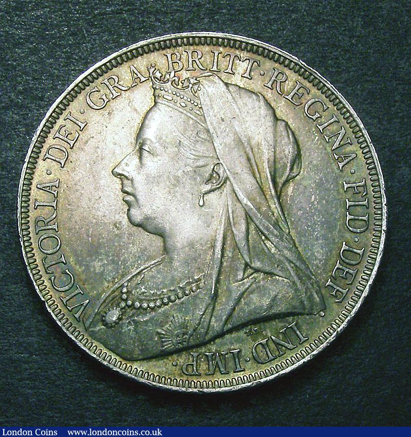 Crown 1898 LXII ESC 315 Davies 526 dies 2E Toned UNC with green and gold tone, a few light surface marks barely detract : English Coins : Auction 133 : Lot 289