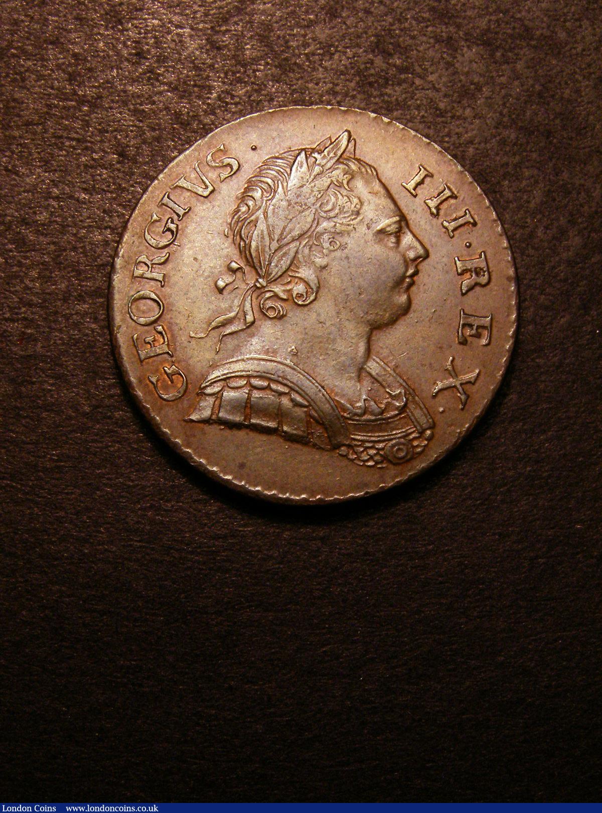 Halfpenny 1772 Peck 899 EF or near so with some weakness on the King's hair : English Coins : Auction 133 : Lot 602