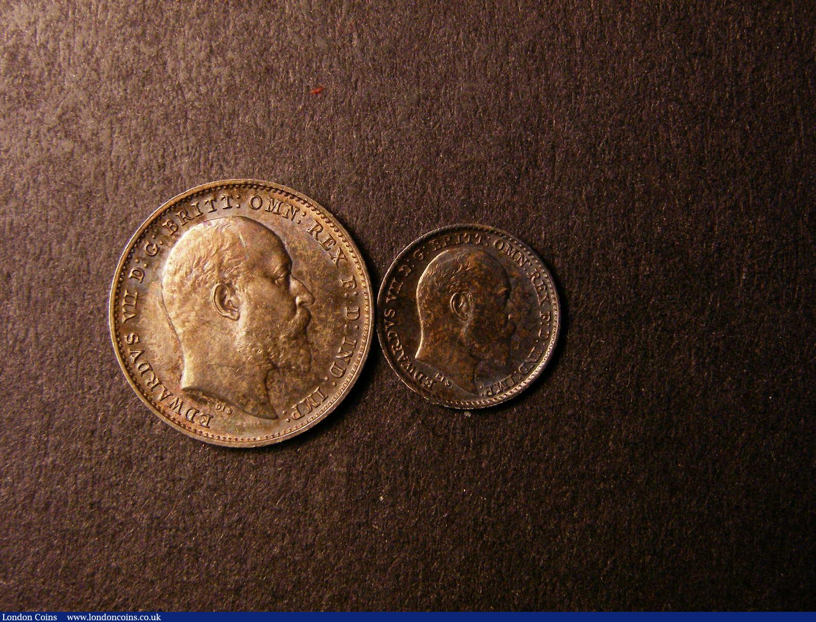 Maundy (2) Threepence 1904, Penny 1904 both UNC with matching tone : English Coins : Auction 133 : Lot 638