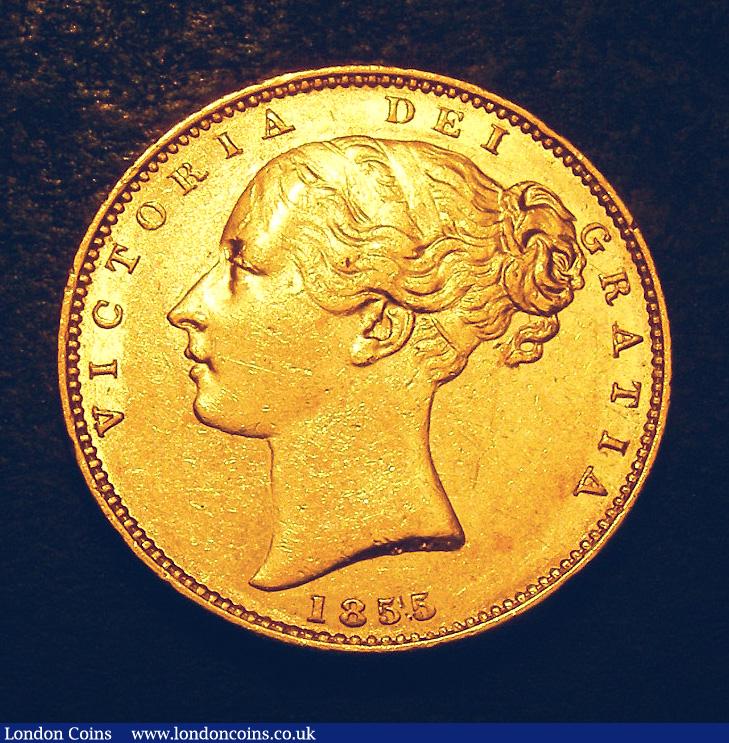 Sovereign 1855 WW Incuse S.3852D VF/GVF : English Coins : Auction 133 : Lot 937