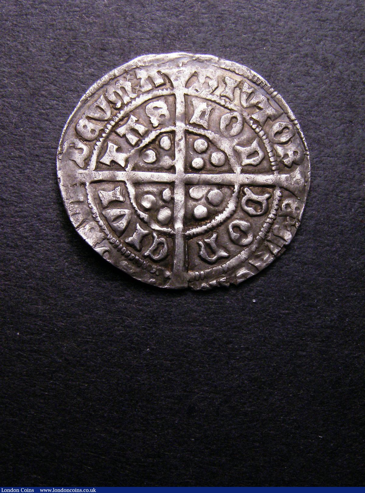 London Coins : A133 : Lot 125 : Groat Edward IV First Reign Light Coinage (1464-1470) London Mint Quatrefoils at neck S.2000 mintmar...