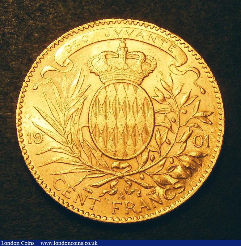 Monaco 100 Francs Gold 1901 KM#105 EF with some contact marks : World Coins : Auction 133 : Lot 1420