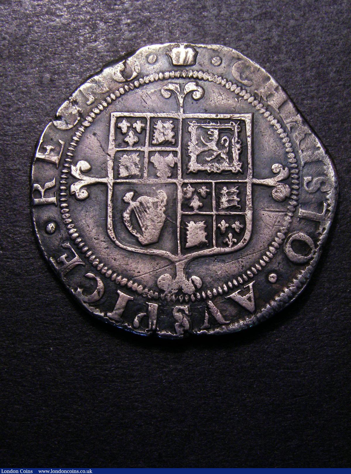 London Coins : A133 : Lot 146 : Halfcrown Charles II Third Issue with inner circles and mark of value S.3321 mintmark Crown Fine/Goo...