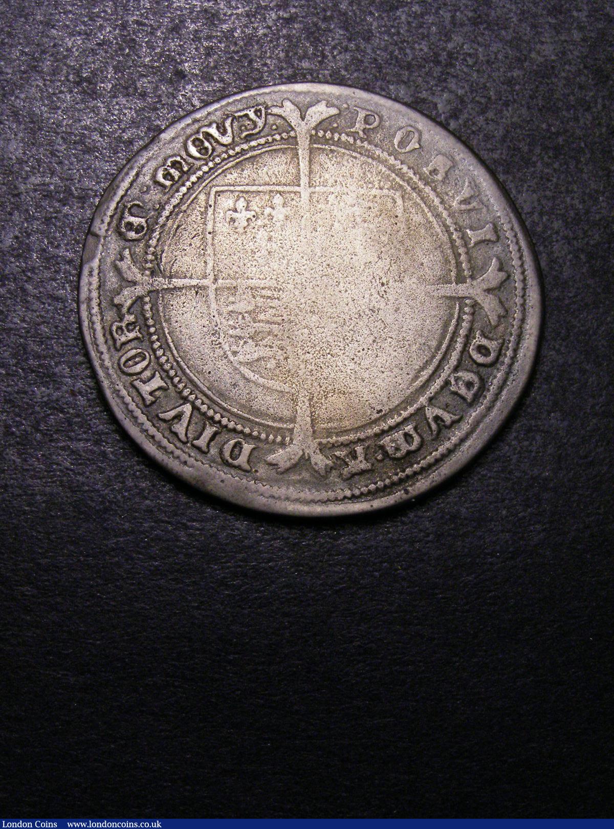 London Coins : A133 : Lot 151 : Halfcrown Edward VI Reverse Walking horse with plume S.2473 mintmark y Good/VG
