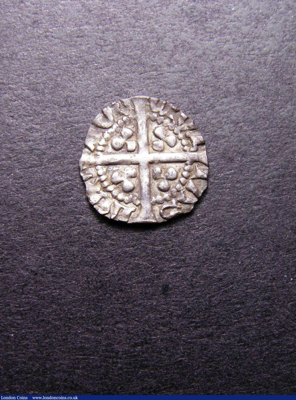 London Coins : A133 : Lot 156 : Halfpenny Henry V London Mint type C with broken annulets by crown S.1794 EF