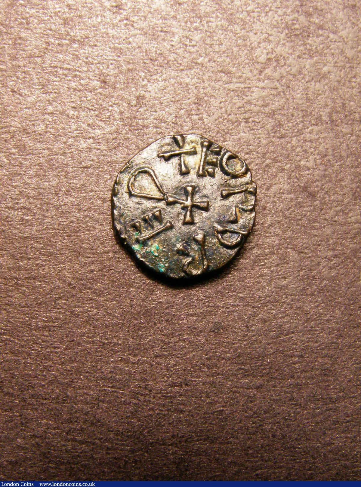 London Coins : A133 : Lot 163 : Kings of Northumbria.  Aethelred II first reign.  Ae styca.  C, 841-844.  Moneyer FORDRED.  Spin...