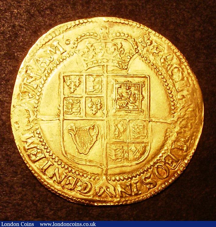 London Coins : A133 : Lot 165 : Laurel James I Third Coinage Fourth Head variety, tie ends form a bracket to value S.2638C mintm...