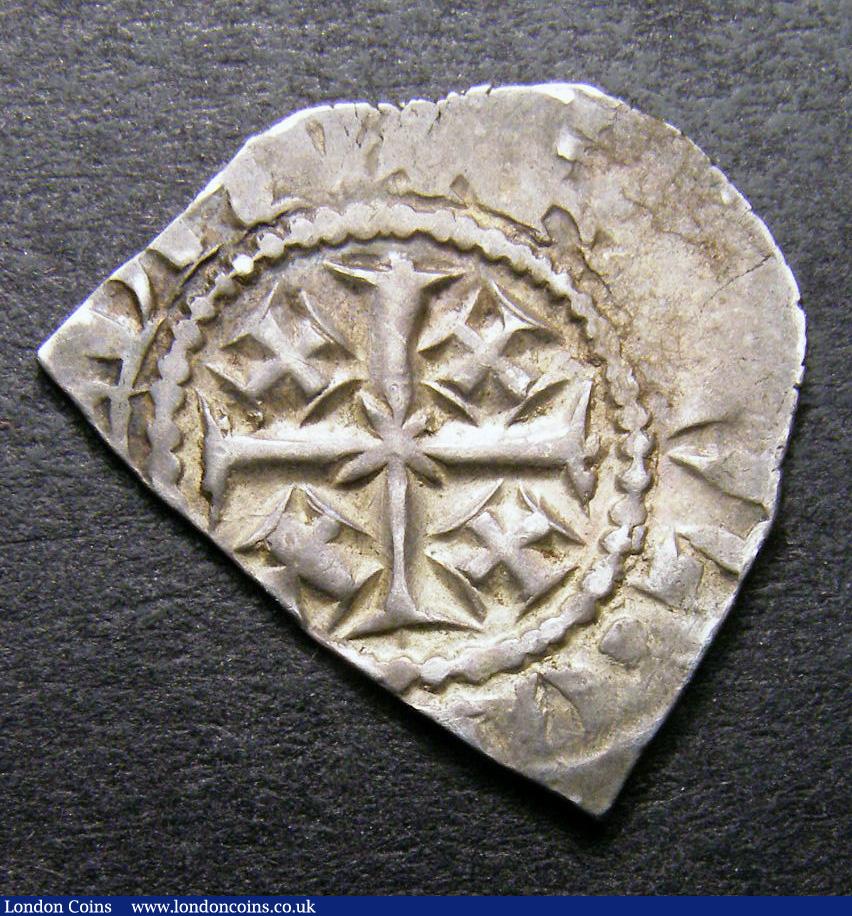 London Coins : A133 : Lot 176 : Penny Henry II Tealby First issue Bust F Bury Mint moneyer Raul S.1342 F/NVF on an irregularly shape...