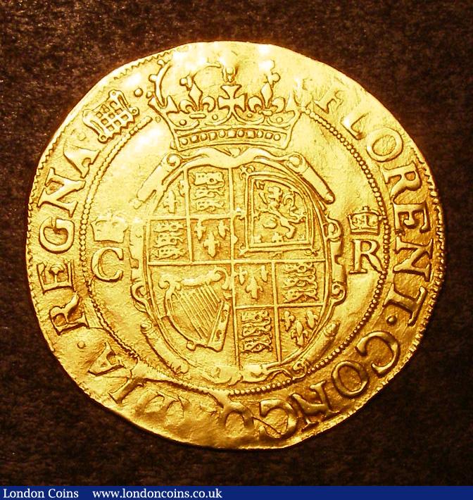 London Coins : A133 : Lot 216 : Unite Charles I Group D Fourth Bust Large bust with jewelled crown, mintmark Portcullis S.2691 A...