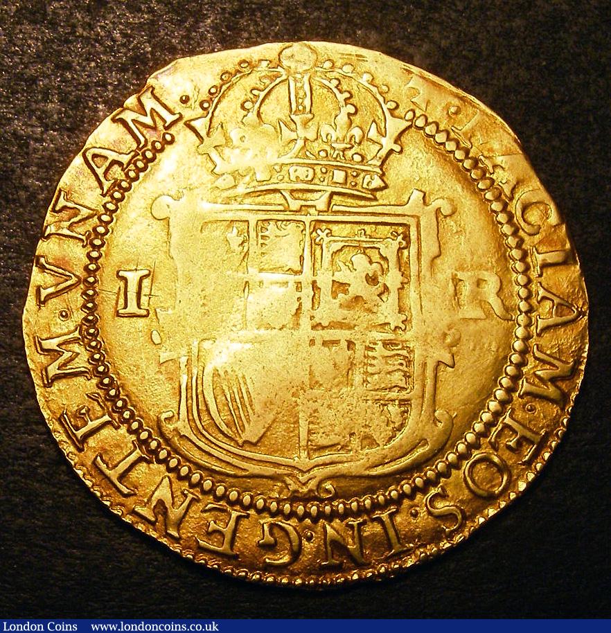 London Coins : A133 : Lot 217 : Unite James I Fifth Bust S.2620 mintmark Plain Cross Good Fine/Fine with some weak areas