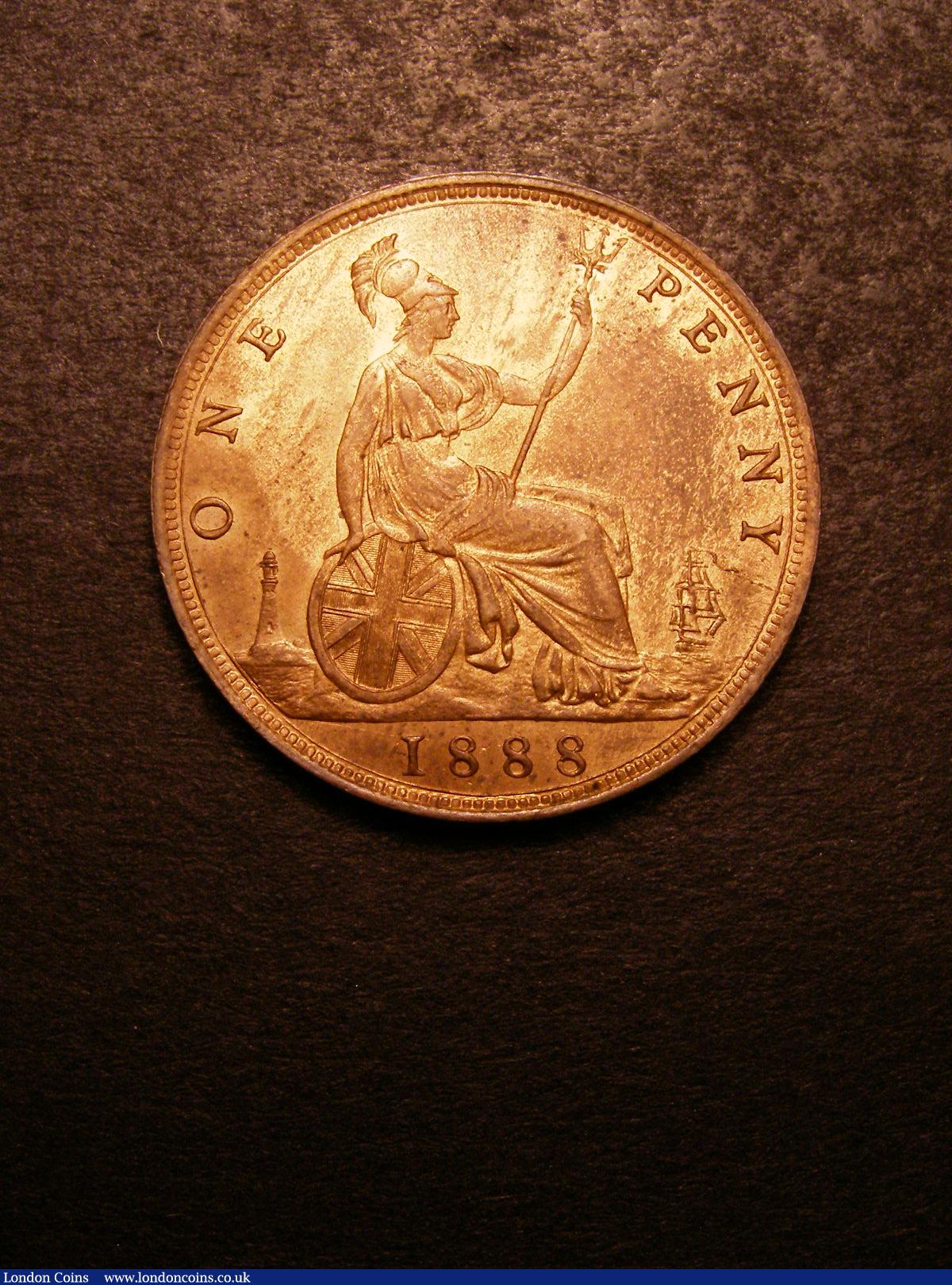 Penny 1888 Freeman 126 dies 12+N Lustrous UNC with a few light contact marks and tone spots : English Coins : Auction 133 : Lot 711