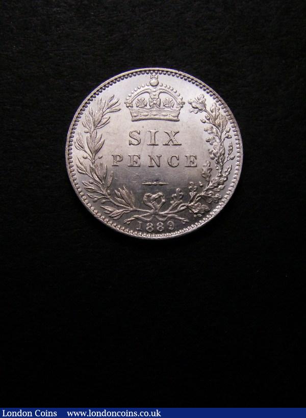 Sixpence 1889 ESC 1757 Davies 1165 dies 1D Lustrous UNC with some minor surface marks : English Coins : Auction 133 : Lot 843