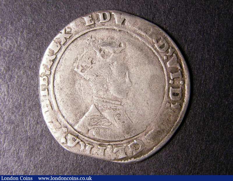 Shilling Edward VI Second period, Tower Mint debased silver issue S.2466 Fine : Hammered Coins : Auction 134 : Lot 1791