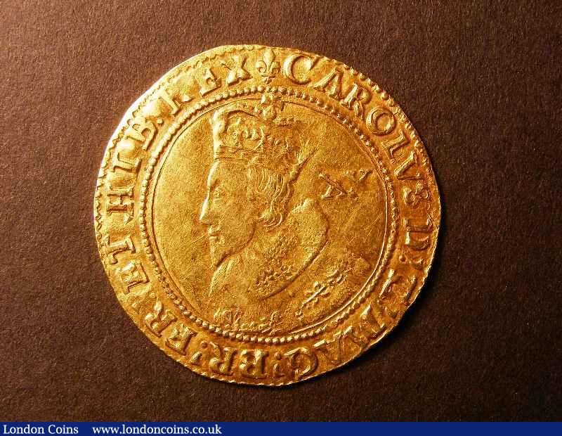 Unite Charles I Tower Mint Group A Bust 1a with flatter single-arched crown, mintmark Lis S.2686 NVF/GF : Hammered Coins : Auction 134 : Lot 1806