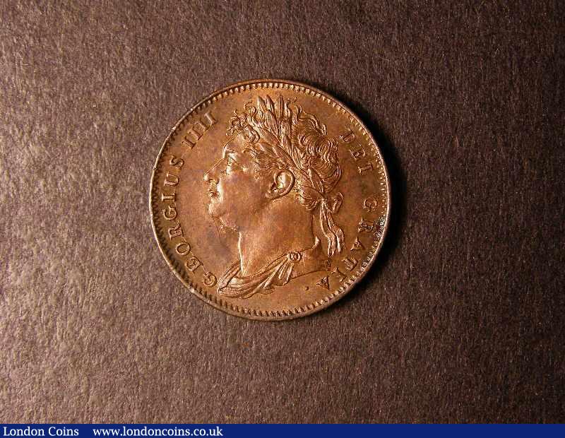 Farthing 1825 Peck 1414 Obverse 1 lustrous UNC toned : English Coins : Auction 134 : Lot 1919
