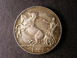 London Coins : A134 : Lot 1239 : Italy 10 Lira 1926 KM#68.1 About EF with golden tone