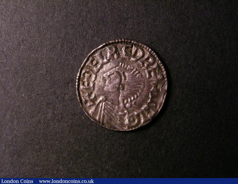 Penny Aethelred II Long Cross Bare headed bust London Mint moneyer Aethelred S.1151 VF : Hammered Coins : Auction 135 : Lot 1420