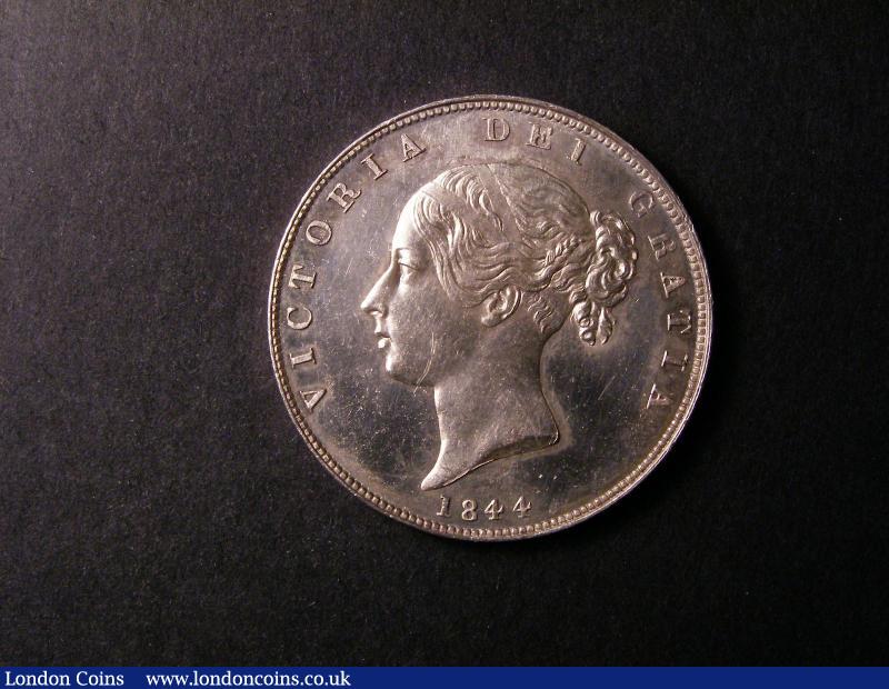 Halfcrown 1844 ESC 677 A/UNC with some contact marks : English Coins : Auction 135 : Lot 1706
