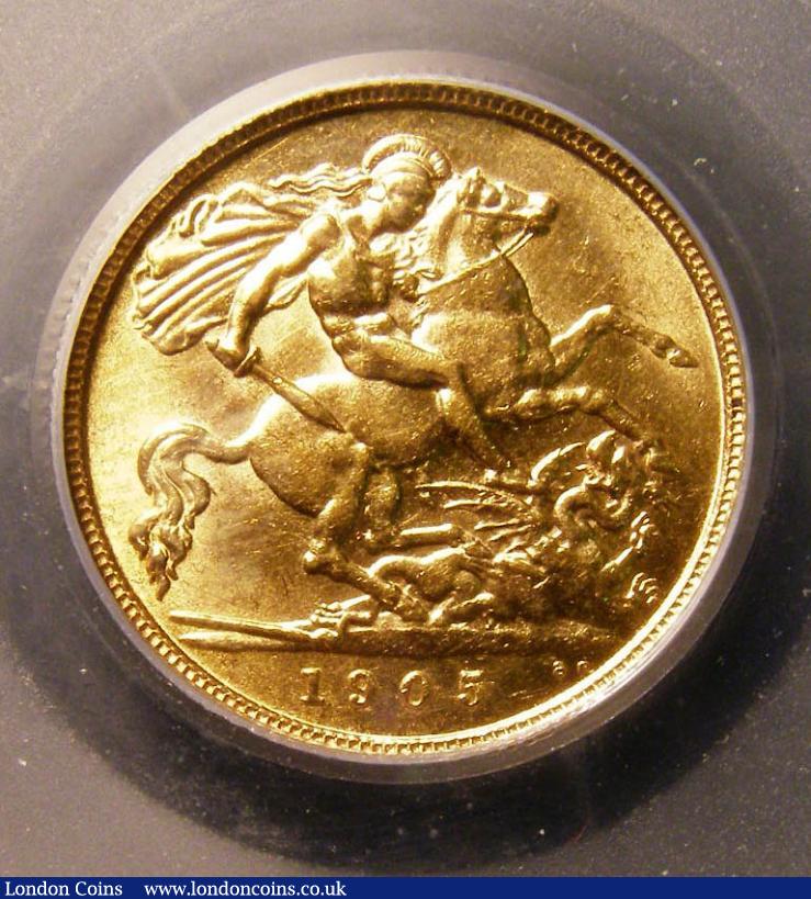 Half Sovereign 1905 Marsh 508 CGS EF 65 : Certified Coins : Auction 135 : Lot 1123