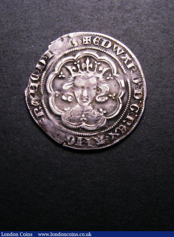 Groat Edward III Pre-Treaty period type C mintmark Cross 1 S.1565 Good Fine : Hammered Coins : Auction 136 : Lot 1649
