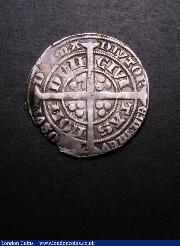 Groat Edward III Pre-Treaty period type C mintmark Cross 1 S.1565 Good Fine : Hammered Coins : Auction 136 : Lot 1649