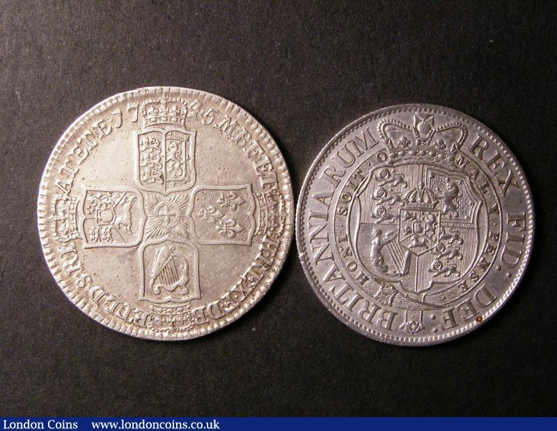 Halfcrowns (2) 1745 LIMA ESC 605 VF, 1819 ESC 623 VF : English Coins : Auction 136 : Lot 2066