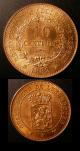 London Coins : A136 : Lot 1013 : Luxembourg 10 Cents 1889 Essais in copper (2) 10 and 5 Cents KM#E13 and E15 both Lustrous UNC with s...