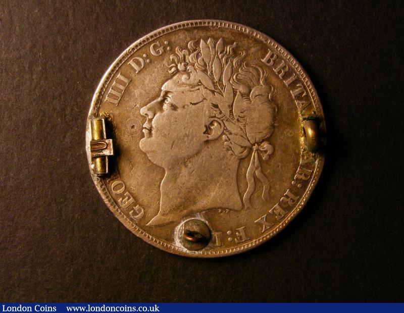 London Coins : A137 : Lot 1157 : Enamelled Crown 1822 Reverse in six colours, good workmanship, with brooch mount on obverse 