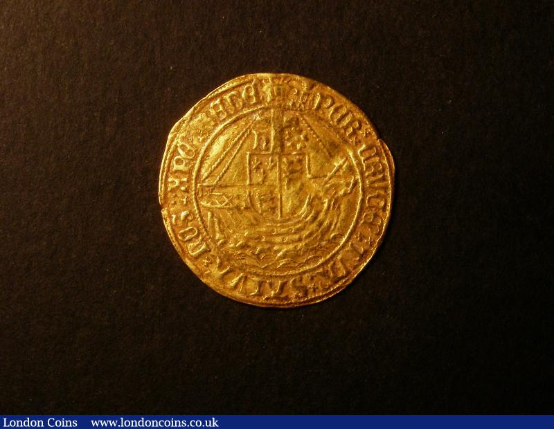 Angel Henry VIII First Coinage mintmark Castle S.2265 Fine : Hammered Coins : Auction 137 : Lot 1227