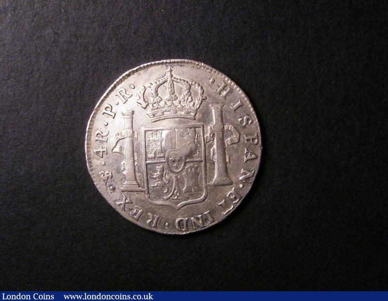 London Coins : A137 : Lot 1505 : Half Dollar 1788 ESC 611 4 Reales Oval Counterstamp George III on Bolivia 4 Reales Potosi mint Count...