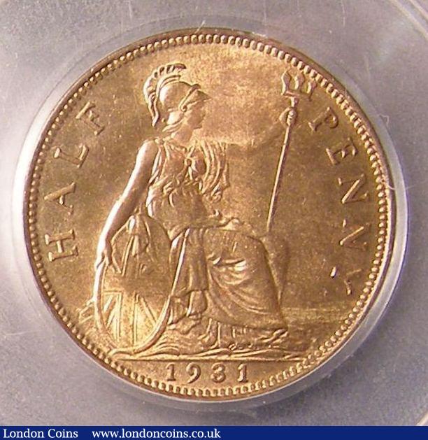 Halfpenny 1931 Freeman 416 CGS UNC 85 the joint finest of 9 examples thus far recorded by the CGS Population Report : Certified Coins : Auction 137 : Lot 457