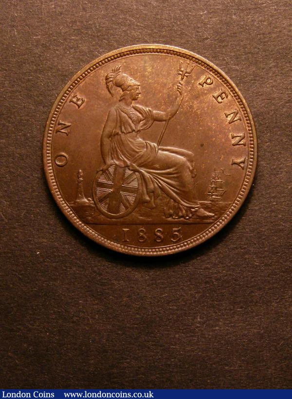 Penny 1885 with part of an extra linear circle to the left of the date CGS Variety 4 CGS AU 78, Ex-Dr.A.Findlow Hall of Fame Pennies, the only example thus far recorded by the CGS Population Report : Certified Coins : Auction 137 : Lot 486