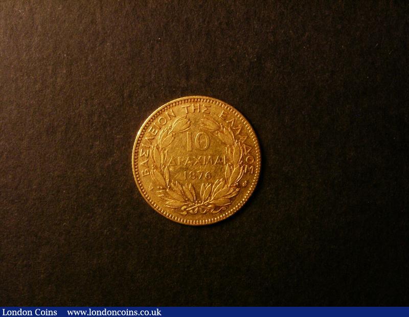 London Coins : A137 : Lot 808 : Greece 10 Drachma 1876A KM#48 Good Fine