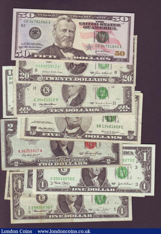 USA (13) face value $108, dates from 1953 to 2004, earlier issue average VF later issues mostly EF to UNC : World Banknotes : Auction 138 : Lot 551
