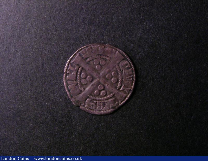 London Coins : A138 : Lot 1233 : Ireland Penny Edward I Second Coinage Class Ib Dublin mint S.6247 pellet before EDW, weight 1.4 ...